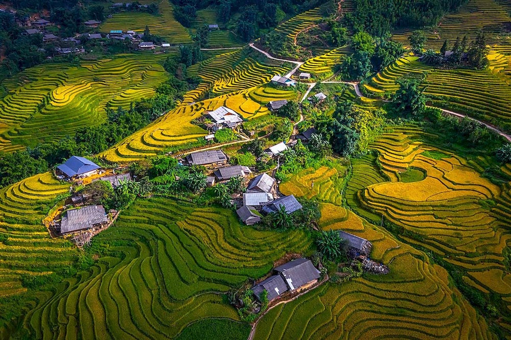 Y Linh Ho Village is embraced by rugged mountains and stunning rice terraces